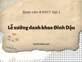 Soạn bài Lễ xướng danh khoa Đinh Dậu lớp 8 KNTT