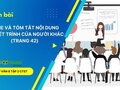 Soạn bài Nghe và tóm tắt nội dung thuyết trình của người khác trang 42 CTST