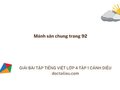 Mảnh sân chung trang 92 Tiếng việt lớp 4 Cánh diều tập 1
