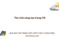 Tôn vinh sáng tạo trang 110 Tiếng việt lớp 4 Cánh diều tập 1