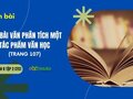 Soạn bài Viết bài văn phân tích một tác phẩm văn học trang 107 CTST