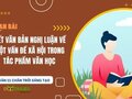 Soạn bài Viết văn bản nghị luận về một vấn đề xã hội trong tác phẩm văn học lớp 11 CTST