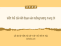 Trả bài viết đoạn văn tưởng tượng trang 91 lớp 4 KNTT