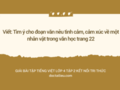 Tìm ý cho đoạn văn nêu tình cảm, cảm xúc về một nhân vật trang 22