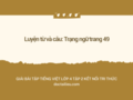 Luyện từ và câu: Trạng ngữ trang 49 lớp 4 Kết nối tri thức tập 2