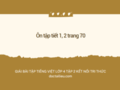 Ôn tập tiết 1, 2 trang 70 lớp 4 Kết nối tri thức tập 2