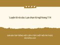 Luyện từ và câu: Lựa chọn từ ngữ trang 114 lớp 4 KNTT tập 2