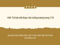 Trả bài viết đoạn văn tưởng tượng trang 118 lớp 4 Kết nối tri thức