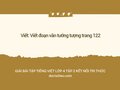 Viết đoạn văn tưởng tượng trang 122 lớp 4 Kết nối tri thức tập 2