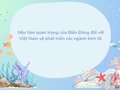 Tầm quan trọng của Biển Đông đối với Việt Nam về phát triển kinh tế
