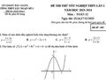 Đề thi thử Toán tốt nghiệp THPT 2024 lần 2 trường Lục Ngạn 1