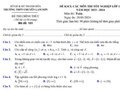 Đề thi thử THPT Quốc gia 2024 môn Toán Chuyên Lam Sơn lần 1