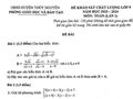 Đề thi thử vào 10 môn Toán lần 1 năm 2023 - 2024 phòng Thủy Nguyên