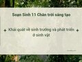 Soạn Sinh 11 Bài 19 CTST: Khái quát về sinh trưởng và phát triển