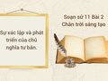 Soạn Sử 11 Bài 2 CTST: Sự xác lập và phát triển của chủ nghĩa tư bản