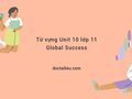 Từ vựng Unit 10 lớp 11 Global Success với đầy đủ từ mới
