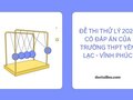 Đề thi thử lý 2024 có đáp án của trường THPT Yên Lạc - Vĩnh Phúc