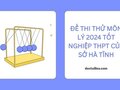 Đề thi thử môn Lý 2024 tốt nghiệp THPT của Sở Hà Tĩnh