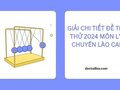 Đề thi thử Vật lý 2024 Chuyên tỉnh Lào Cai có đáp án chi tiết