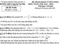 Đáp án đề thi thử vào lớp 10 môn toán 2024 THCS Nguyễn Văn Phú