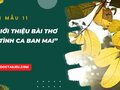 Giới thiệu bài thơ Tình ca ban mai