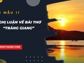 Nghị luận về bài thơ Tràng giang