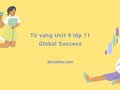 Từ vựng Unit 9 lớp 11 Global Success với đầy đủ từ mới