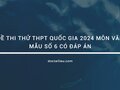 Đề thi thử THPT quốc gia 2024 môn Văn mẫu số 6 có đáp án
