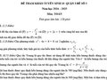 Đề thi thử vào lớp 10 môn Toán 2024 có đáp án mẫu 3 Quận 3