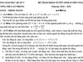 Đề thi thử tuyển sinh lớp 10 môn toán 2024 Quận 5 mẫu 2