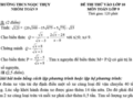 Đề thi thử vào lớp 10 môn Toán của trường THCS Gia Thụy