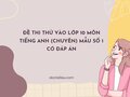 Đề thi thử vào lớp 10 môn Tiếng Anh (Chuyên) mẫu số 1 có đáp án