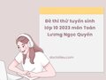 Đề thi thử vào lớp 10 môn Toán 2024  Lương Ngọc Quyến có đáp án