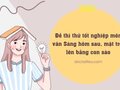 Đề thi thử tốt nghiệp môn văn Sáng hôm sau, mặt trời lên bằng con sào