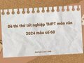 Đề thi thử tốt nghiệp THPT 2024 môn văn mẫu số 60 có đáp án