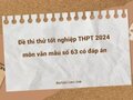 Đề thi thử tốt nghiệp THPT 2024 môn văn mẫu số 63 có đáp án
