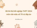 Đề thi thử tốt nghiệp THPT 2024 môn văn mẫu số 70 có đáp án