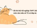 Đề thi thử tốt nghiệp THPT 2024 môn văn mẫu số 72 có đáp án