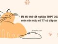 Đề thi thử tốt nghiệp THPT 2024 môn văn mẫu số 77 có đáp án
