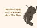 Đề thi thử tốt nghiệp THPT 2024 môn văn mẫu số 81 có đáp án