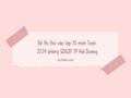 Đề thi thử vào lớp 10 môn Toán 2024 phòng GD&ĐT TP Hải Dương