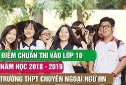 Điểm chuẩn lớp 10 THPT chuyên Ngoại Ngữ Hà Nội 2018 - 2019