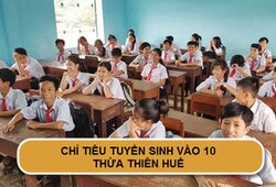 Chỉ tiêu tuyển sinh vào lớp 10 năm 2019 tại Thừa Thiên Huế