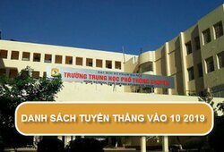 DS tuyển thẳng vào 10 chuyên Sư Phạm Hà Nội năm 2019