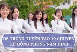 DS trúng tuyển vào 10 chuyên Lê Hồng Phong Nam Định 2020