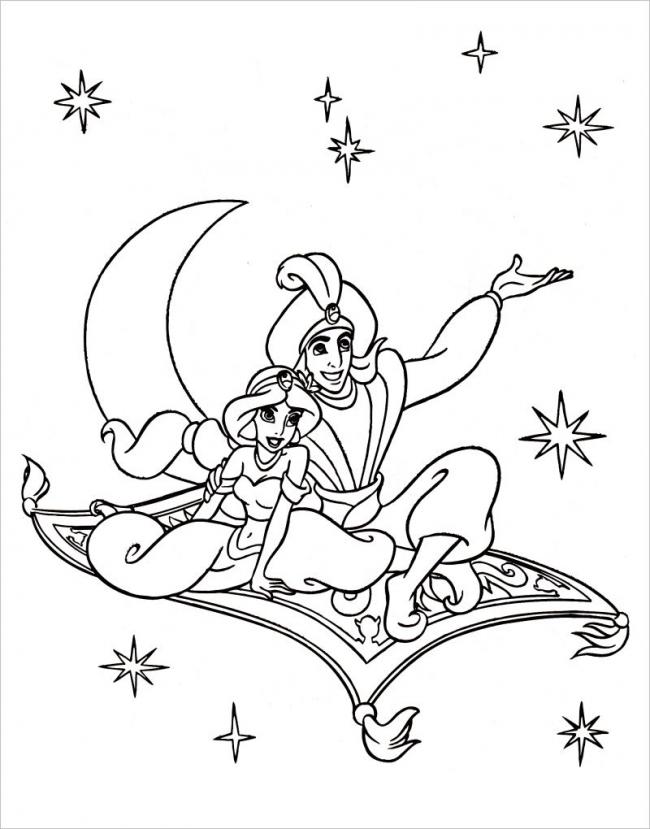 Hình ảnh Aladin, Jasmine cùng tham bay thần kỳ