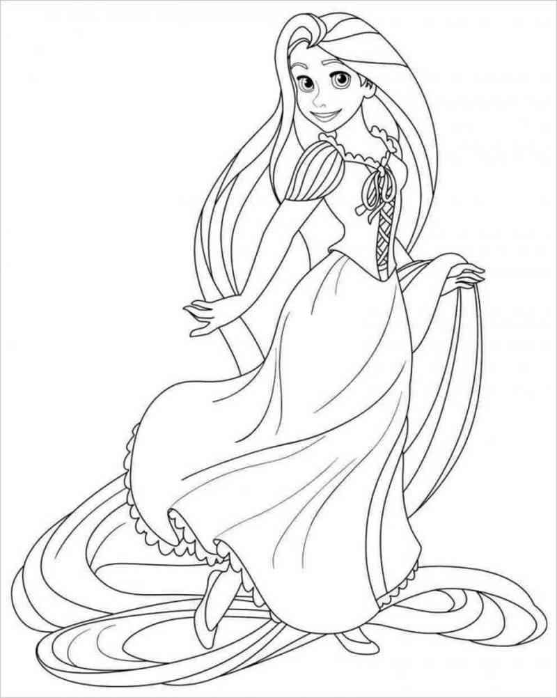 Tuyển tập tranh tô màu công chúa tóc mây đẹp nhất  Tranh Tô Màu cho bé