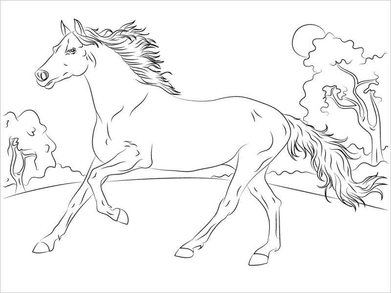 Thư giãn với tranh vẽ con ngựa mang phong cách Châu Âu