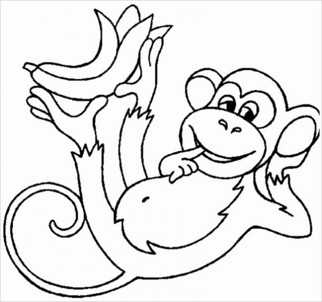 Hình ảnh quả chuối và con khỉ