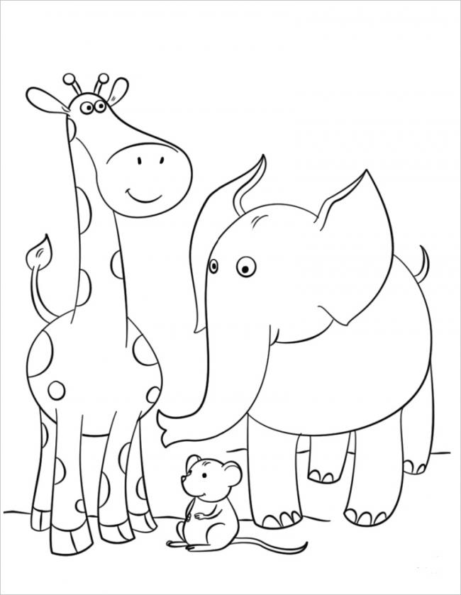 Hình vẽ con voi, hình tô màu con voi dễ thương | VFO.VN